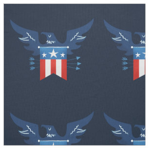 All American Eagle & Flagga Patriotic Fabric Tyg