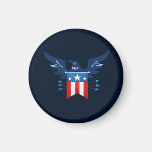 All American Eagle & Flagga Patriotic Magnet