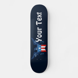 All American Eagle & Flagga Patriotic Mini Skateboard Bräda 18,5 Cm