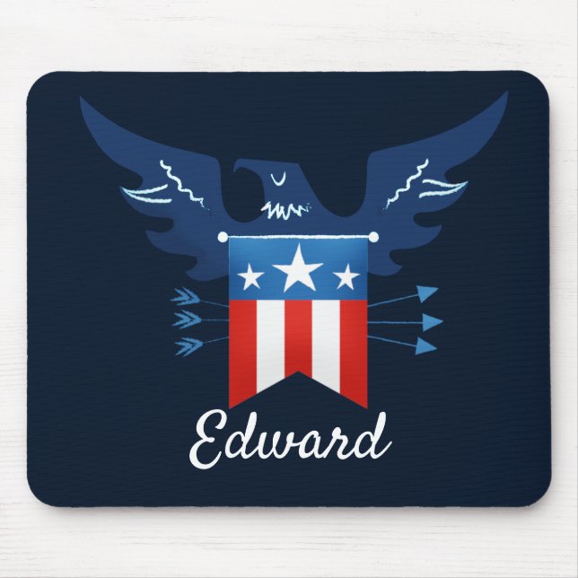 All American Eagle & Flagga Patriotic Musmatta (Framsidan)