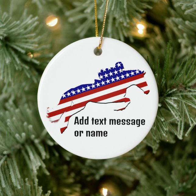 All-American Equestrian Rider Julgransprydnad Keramik (Träd)