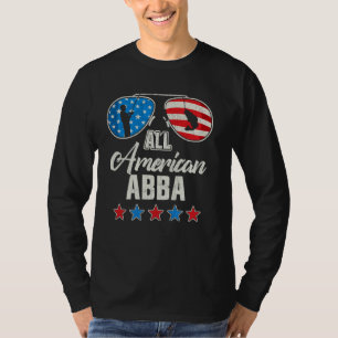 All American Fishing Abba 4:e juli US Flagga Sung T Shirt