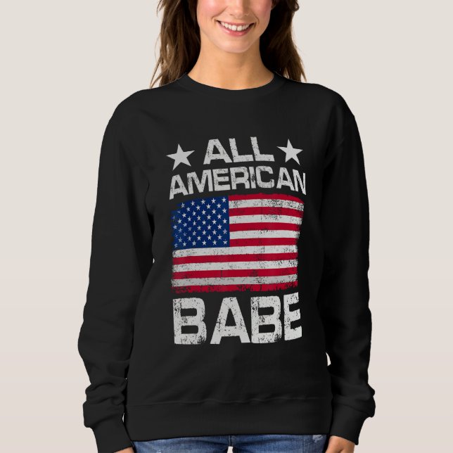 All American Flag American The 4th Of Jully T Shirt (Framsida)