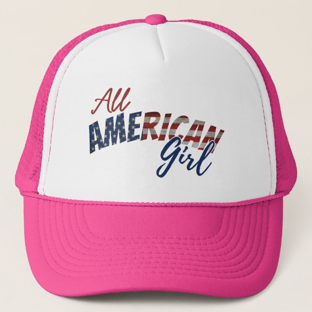 ALL AMERICAN Flicka LASTBILSHATT Keps (Framsida)