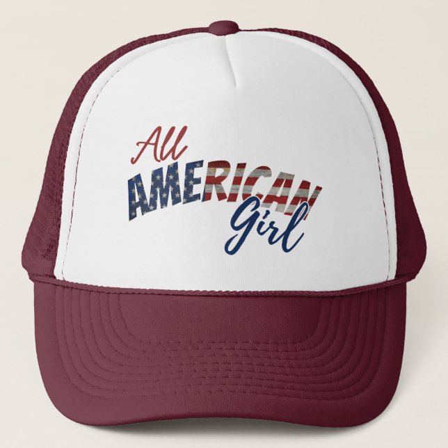 ALL AMERICAN Flicka LASTBILSHATT Keps (Framsida)