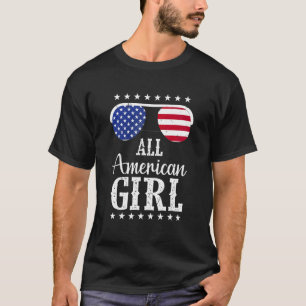 All American Girl 4:e juli Family Matching Sung T Shirt