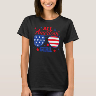 All American Girl 4:e juli flickor barn solglasögo T Shirt