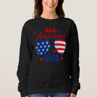 All American Girl 4 juli flickor barn solglasögon T Shirt