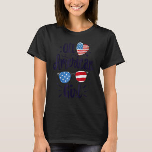 All American Girl American Flagga 4 juli T Shirt