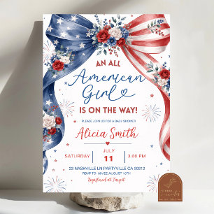 All American Girl Baby Shower Inbjudan