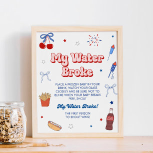 All American Girl Baby Shower Min vatten gick sönd Poster