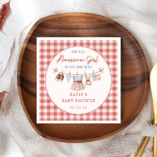 All American Girl Baby Shower Pappersservett