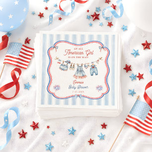 All American Girl Baby Shower Pappersservett