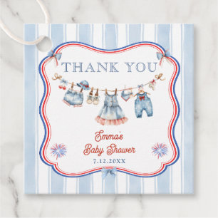 All American Girl Baby Shower Tack tack Gåvor Etiketter