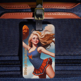 All American Girl Cheer Backpack Luggage Tag Bagagebricka