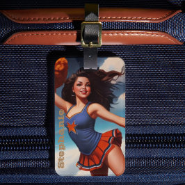 All American Girl Cheer Backpack Luggage Tag Bagagebricka