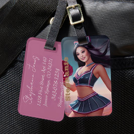 All American Girl Cheer Backpack Luggage Tag Bagagebricka