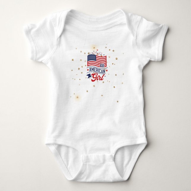All American Girl Eldagsbodysuit T Shirt (Framsida)