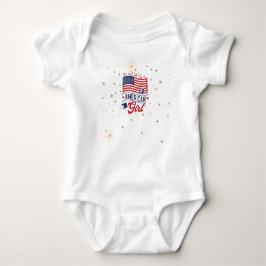 All American Girl Fireworks Baby Bodykostym T Shirt