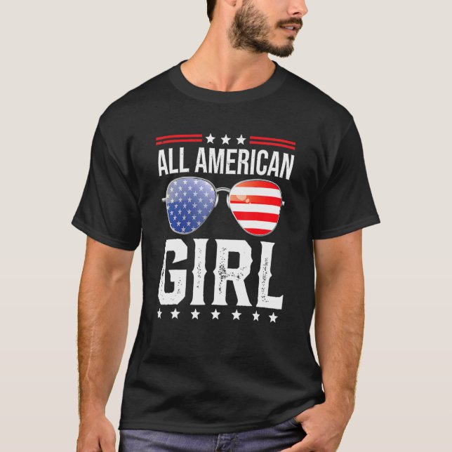 All American Girl Matching Family 4:e i Ju T Shirt (Framsida)