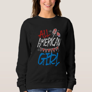 All American Girl Patriotic 4:e juli Patriotic T Shirt