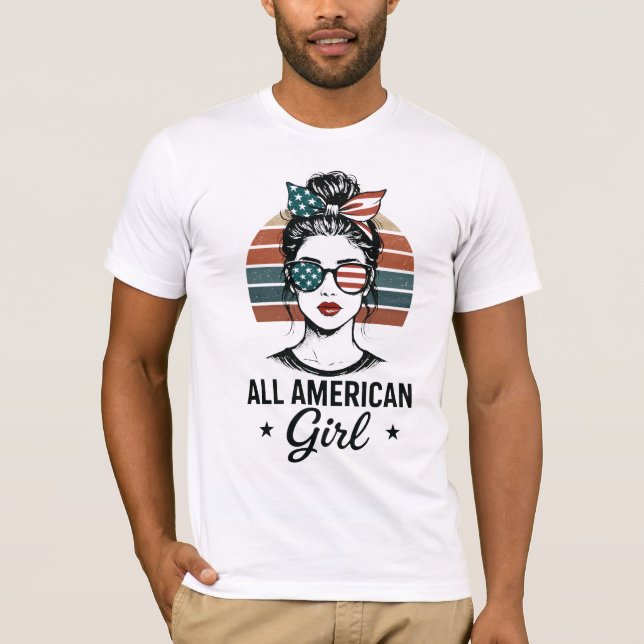 All American Girl Patriotic T-shirt (Framsida)
