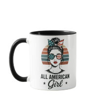 All American Girl Patriotisk Mugg