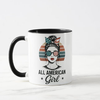 All American Girl Patriotisk Mugg