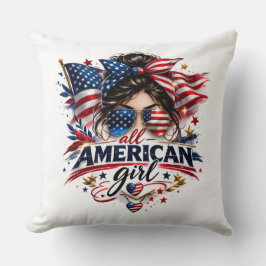 All American Girl – Patriotisk Retro USA Flagga De Kudde