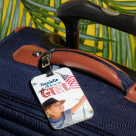 All American Girl Personlig Bagageetikett Bagagebricka