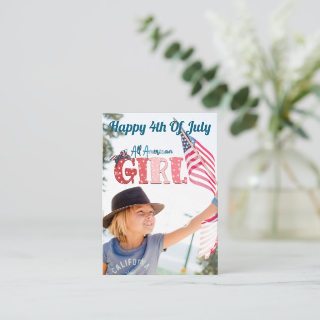 All American Girl Personlig Kort (Stående Fram)