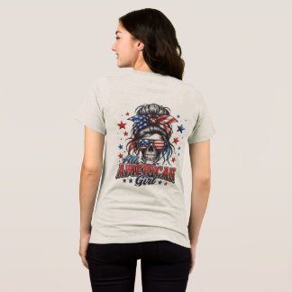All American Girl Rufsyl Bun Skalle Kvinnor T-Shir T Shirt