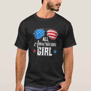 All American Girl US Flagga Sunglasses Matching 4: T Shirt