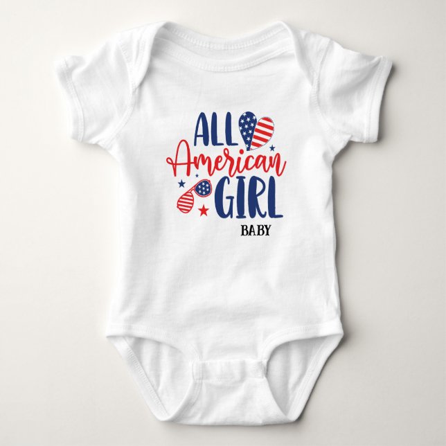 All American Girll (Baby) T-Shirt (Framsida)