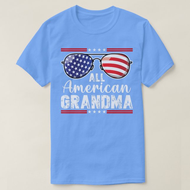 All American Grandma Shirt 4:e juli Sunglasses  T (Design framsida)