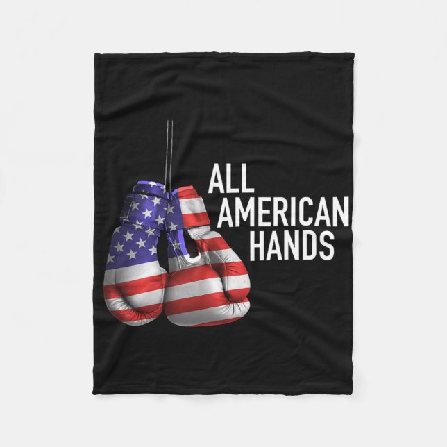 All American Hands Boxnings Handskor – Patriotisk  Fleecefilt (Framsidan)