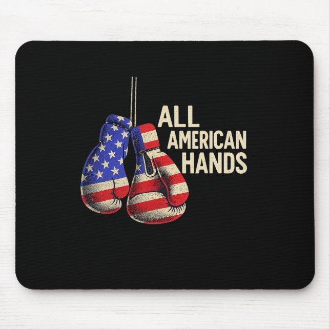 All American Hands Boxnings Handskor – Patriotisk  Musmatta (Framsidan)