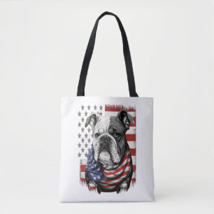 ALL AMERICAN HUND-älskare-ennkullerande bulldog Tygkasse