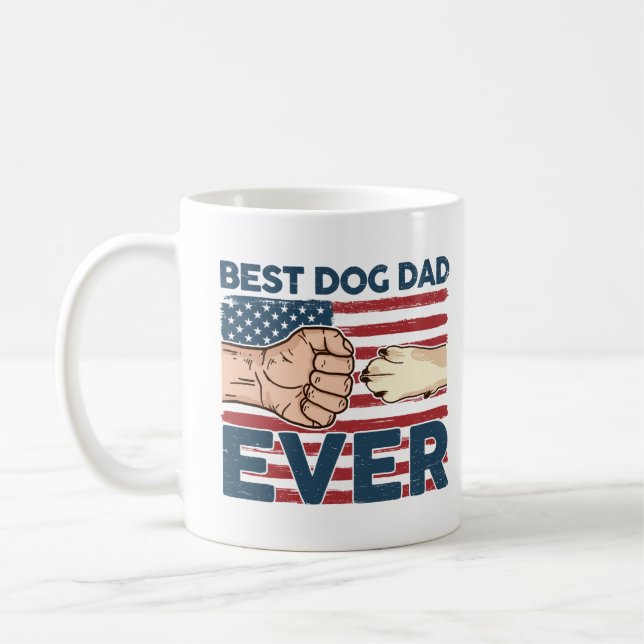 All American Hund T-shirt Kaffemugg (Vänster)
