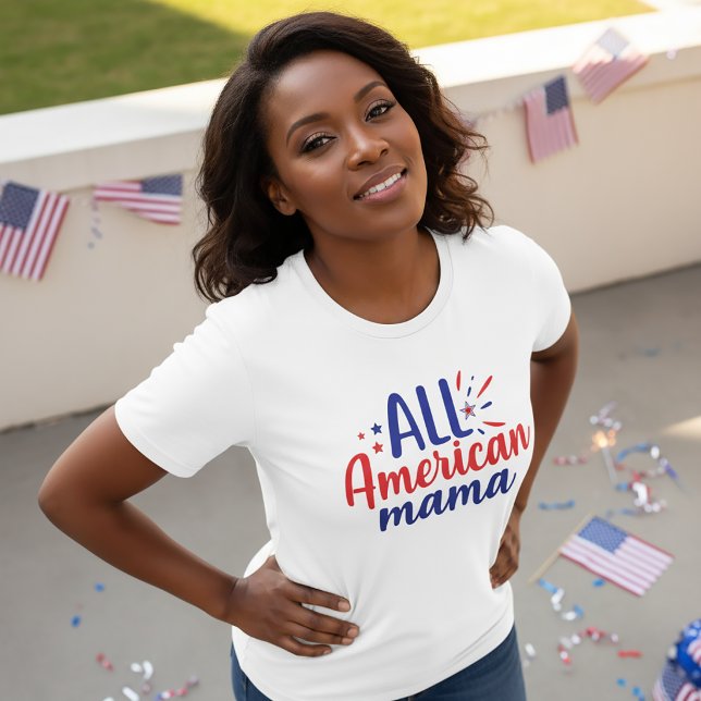 All American Mama 4 juli T-Shirt (Skapare uppladdad)