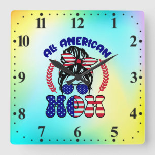 All American Mamma-32169 Fyrkantig Klocka