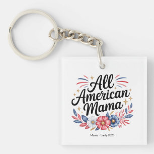 All American Mamma Acrylic Keychain 4:e juli Gif