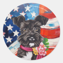 All American Mini Schnauzer Runt Klistermärke