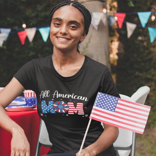 All American Mom 4th July Mom T Shirt (Skapare uppladdad)
