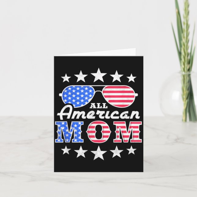 All American Mom Independence Day Kort (Framsida)