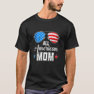All American Mom Usa Flagga Solglasögon För Matcha T Shirt