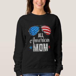 All American Mom Usa Flagga Solglasögon För Matcha T Shirt