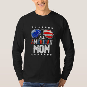 All American Mom USA Flagga Solglasögon För Matcha T Shirt