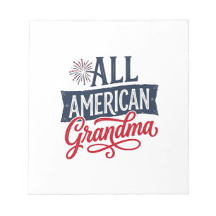 All American Mormor Patriotisk Eldshow Design_1 Anteckningsblock