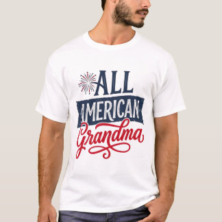 All American Mormor Patriotisk Eldshow Design_1 T Shirt